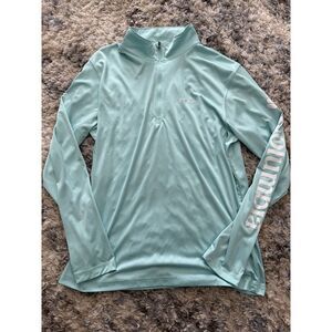 Columbia quarter zip Womens size large blue sea foam sweater